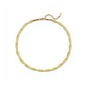 18K Gold Plated Double Snake Chain Minimalist Necklace Elegant Jewelry